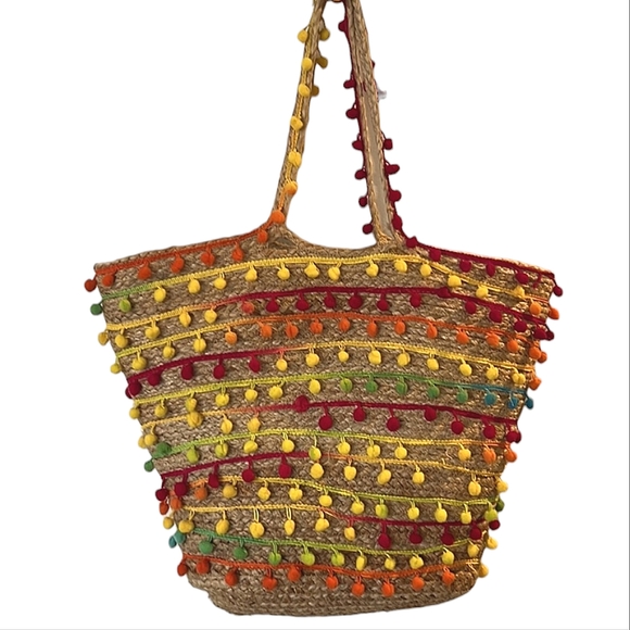 Circus by Sam Edelman Multicolored Mini Pom Pom Shoulder Bag - Picture 2 of 4